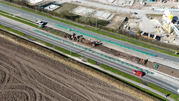 A picture of A59 site progress during April 2025.