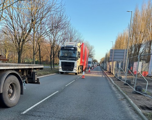 A picture of Maritime Corridor Phase 1 site progress in December 2024.