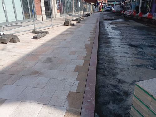 A picture of Les Transformations de Southport site progress in April - Market/King Street