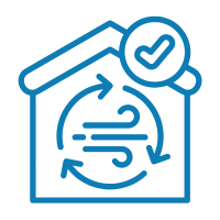 Air quality monitoring in a home