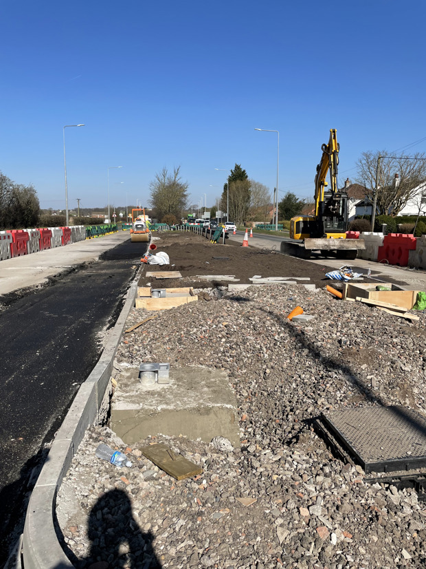 A picture of A59 site progress during February/March 2025.
