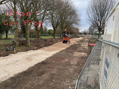 A picture of Maritime Corridor Phase 1 site progress in January 2025.