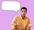 Image of man with a speech bubble
