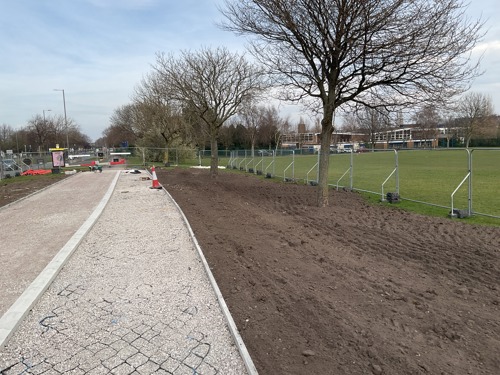 A picture of Maritime Corridor Phase 1 site progress in March 2025