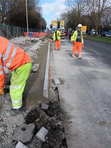 A picture of Maritime Corridor Phase 1 site progress in March 2025.