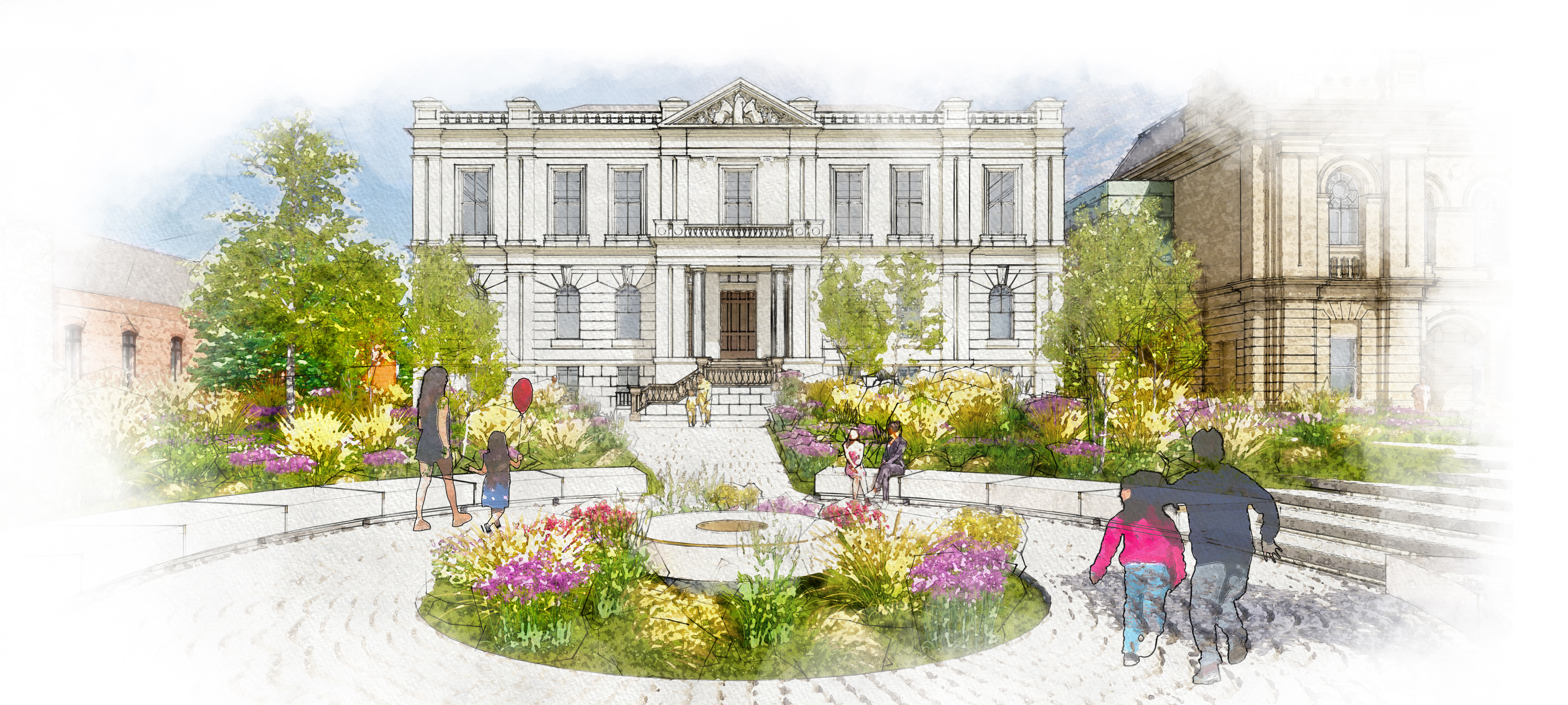 An artistic impression of how the space would look following the regeneration