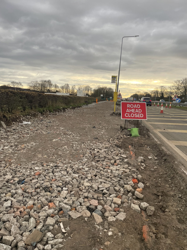 A picture of A59 site progress during February/March 2025.