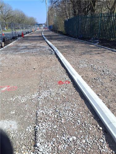 A picture of Maritime Corridor Phase 1 site progress in March 2025.