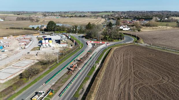 A picture of A59 site progress during April 2025.