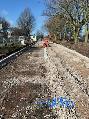 A picture of Maritime Corridor Phase 1 site progress in February 2025.