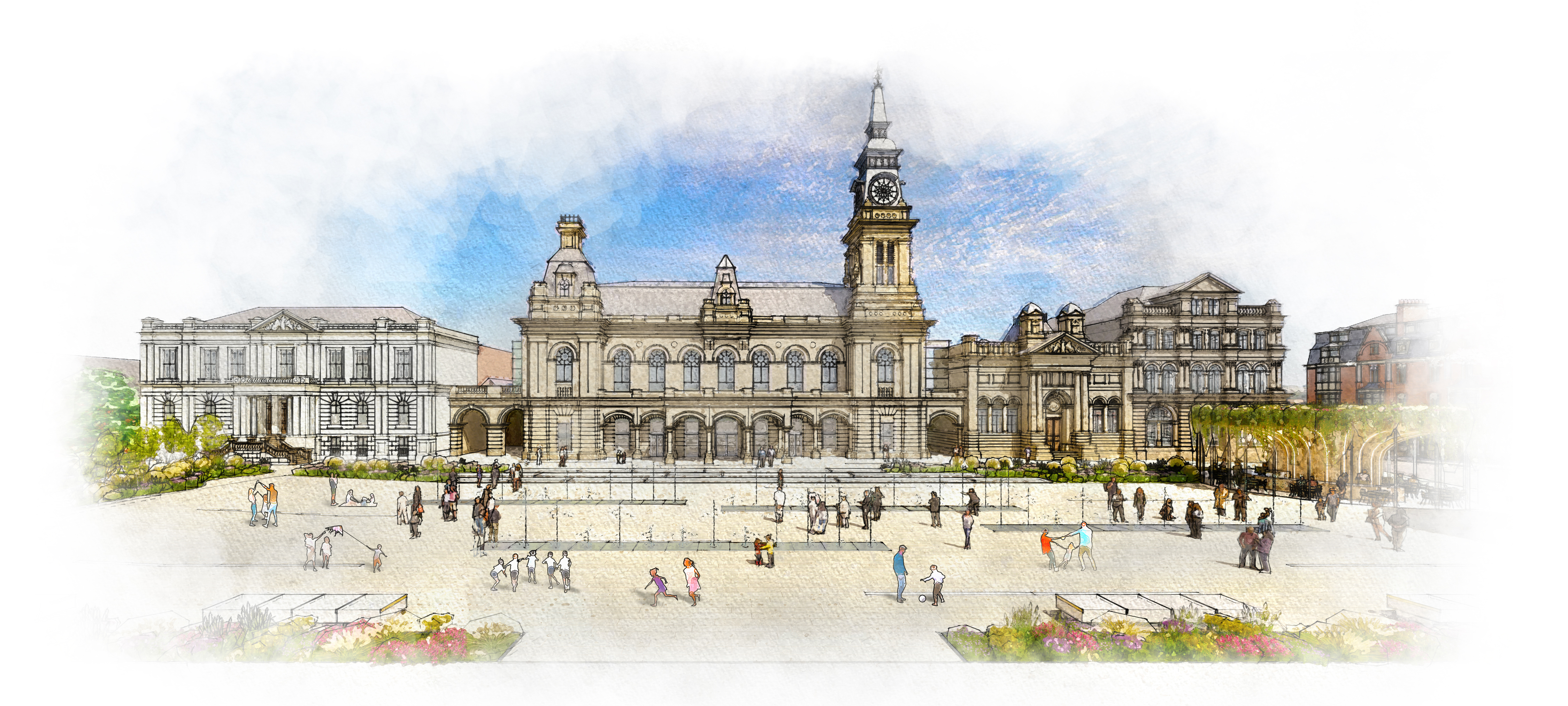 An artistic impression of how the space would look following the regeneration