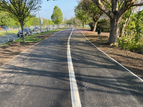 A picture of Maritime Corridor Phase 1 site progress in April 2025.