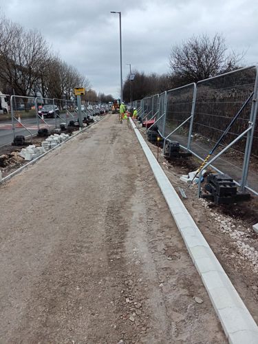 A picture of Maritime Corridor Phase 1 site progress in January 2025.