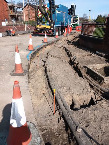 A picture of Southport Eastern Access Phase 1 site progress, Norwood Road, Sussex Road and Peel Street junction in March 2025
