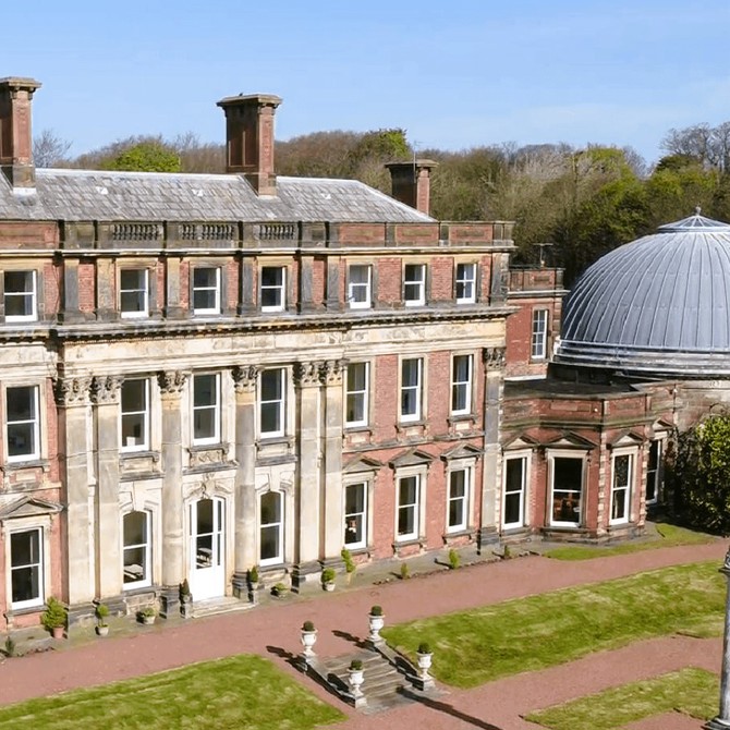 Exterior view of the front of Ince Blundell Hall 