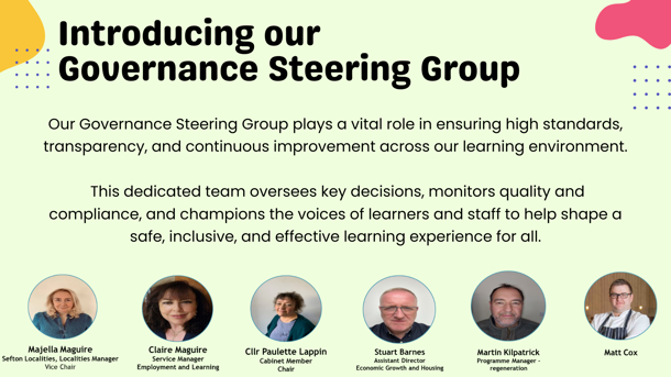 Description and images of our Governance Steering Group