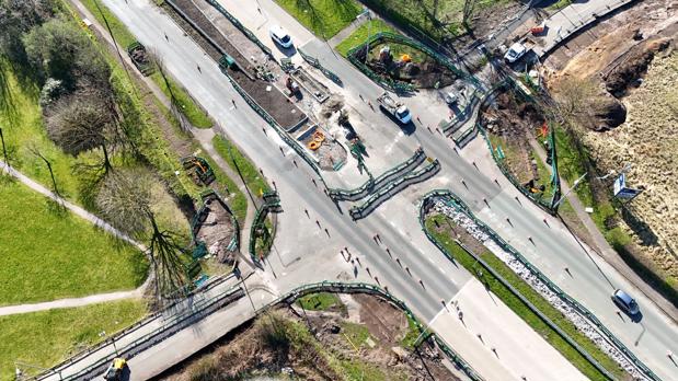 A picture of A59 site progress during April 2025.