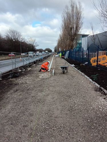 A picture of Maritime Corridor Phase 1 site progress in January 2025.